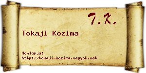 Tokaji Kozima névjegykártya